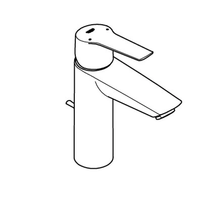 Смеситель для раковины однорычажный GROHE QuickFix Start с донным клапаном, M-Size, хром, (23455002) Смеситель для раковины однорычажный GROHE QuickFix Start с донным клапаном, M-Size, хром, (23455002)