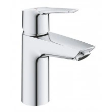 Смеситель для раковины однорычажный GROHE QuickFix Start с нажимным донным клапаном, S-Size, хром, (23550002)