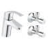 Смеситель однорычажный для раковины с угловыми вентилями, GROHE Eurosmart New, хром, (23588000) Смеситель однорычажный для раковины с угловыми вентилями, GROHE Eurosmart New, хром, (23588000)