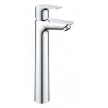 Смеситель для раковины однорычажный GROHE QuickFix Start Edge с нажимным донным клапаном, XL-Size, хром, (23777001)