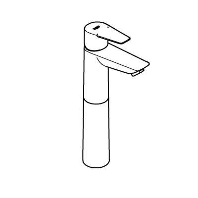 Смеситель для раковины однорычажный GROHE QuickFix Start Edge с нажимным донным клапаном, XL-Size, хром, (23777001) Смеситель для раковины однорычажный GROHE QuickFix Start Edge с нажимным донным клапаном, XL-Size, хром, (23777001)