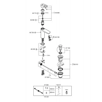 Смеситель для раковины GROHE Start Loop с донным клапаном, M-Size, хром (23778000) Смеситель для раковины GROHE Start Loop с донным клапаном, M-Size, хром (23778000)