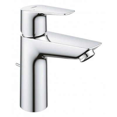 Смеситель для раковины GROHE BauEdge с ограничителем температуры и рычажным донным клапаном, размер M, хром (23902001) Смеситель для раковины GROHE BauEdge с ограничителем температуры и рычажным донным клапаном, размер M, хром (23902001)