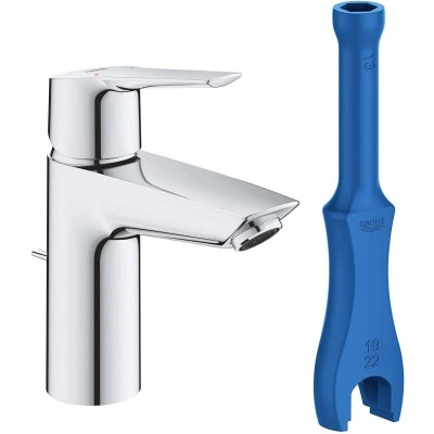 Смеситель для раковины однорычажный GROHE QuickFix Start с донным клапаном, S-Size, хром, (24209002) Смеситель для раковины однорычажный GROHE QuickFix Start с донным клапаном, S-Size, хром, (24209002)