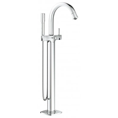 Смеситель для ванны GROHE Grandera с душевым гарнитуром, верхняя монтажная часть, напольный монтаж, хром (23318000) Смеситель для ванны GROHE Grandera с душевым гарнитуром, верхняя монтажная часть, напольный монтаж, хром (23318000)