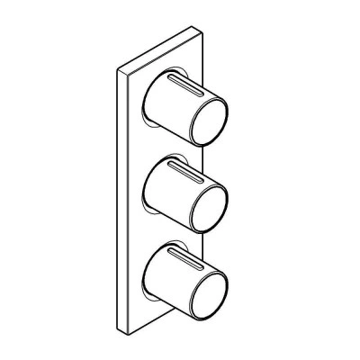 Внешняя часть вентиля GROHE Grohtherm F, 3 выхода, хром (27625000) Внешняя часть вентиля GROHE Grohtherm F, 3 выхода, хром (27625000)