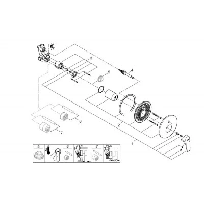 Смеситель однорычажный для ванны, GROHE Start Flow, хром, (29117000) Смеситель однорычажный для ванны, GROHE Start Flow, хром, (29117000)