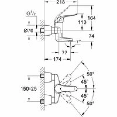 Смеситель для раковины GROHE Euroeco Special, хром (32768000) Смеситель для раковины GROHE Euroeco Special, хром (32768000)