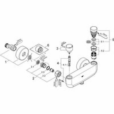 Смеситель для душа GROHE Eurosmart Cosmopolitan T, хром (36320000) Смеситель для душа GROHE Eurosmart Cosmopolitan T, хром (36320000)