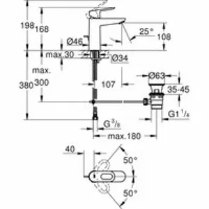 Смеситель для раковины GROHE BauLoop, M-size, хром (23762000) Смеситель для раковины GROHE BauLoop, M-size, хром (23762000)