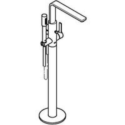 Внешняя часть смесителя для ванны GROHE Lineare напольного монтажа, хром (23792001) Внешняя часть смесителя для ванны GROHE Lineare напольного монтажа, хром (23792001)