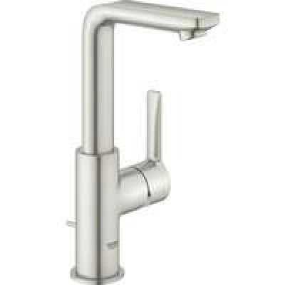 Смеситель для раковины GROHE Lineare с донным клапаном, L-Size, суперсталь (23296DC1)