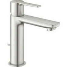 Смеситель для раковины GROHE Lineare с донным клапаном, суперсталь (32114DC1)