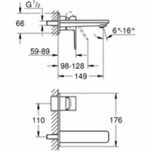 Внешняя часть смесителя для раковины GROHE Lineare, M-Size, хром (19409001) Внешняя часть смесителя для раковины GROHE Lineare, M-Size, хром (19409001)