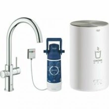 Комплект для кухни GROHE Red Duo с C-образным смесителем, бойлером M-Size и фильтром, хром (30083001)