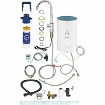 Комплект для кухни GROHE Red Mono с C-образным вентилем, бойлером M-Size и фильтром, хром (30085001) Комплект для кухни GROHE Red Mono с C-образным вентилем, бойлером M-Size и фильтром, хром (30085001)