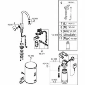 Комплект для кухни GROHE Red Mono с C-образным вентилем, бойлером M-Size и фильтром, хром (30085001) Комплект для кухни GROHE Red Mono с C-образным вентилем, бойлером M-Size и фильтром, хром (30085001)