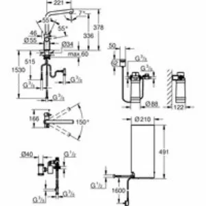 Комплект для кухни GROHE Red Duo с L-образным смесителем, бойлером L-Size и фильтром, хром (30325001) Комплект для кухни GROHE Red Duo с L-образным смесителем, бойлером L-Size и фильтром, хром (30325001)