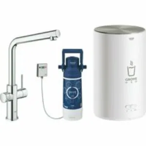 Комплект для кухни GROHE Red Duo с L-образным смесителем, бойлером M-Size и фильтром, хром (30327001) Комплект для кухни GROHE Red Duo с L-образным смесителем, бойлером M-Size и фильтром, хром (30327001)