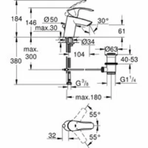 Готовый комплект для ванной комнаты GROHE Eurosmart с душевым гарнитуром (NB0027) Готовый комплект для ванной комнаты GROHE Eurosmart с душевым гарнитуром (NB0027)
