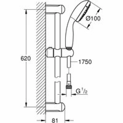 Готовый комплект для ванной комнаты GROHE Eurosmart, хром (NB0042) Готовый комплект для ванной комнаты GROHE Eurosmart, хром (NB0042)