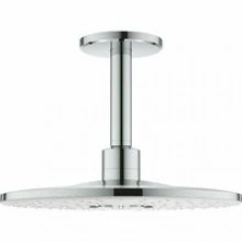 Верхний душ GROHE Rainshower 310 SmartActive с потолочным душевым кронштейном 142 мм, 2 режима струи, белая луна (26477LS0)