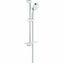 Душевой гарнитур GROHE Tempesta Cosmopolitan 100 с мыльницей, 1 режим струи, душевая штанга 600 мм, 7 л/мин, хром (26083002)