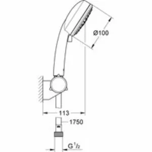 Душевой набор GROHE Tempesta Cosmopolitan, 3 режима, 1750 мм, 9,5 л/мин, хром (27584002) Душевой набор GROHE Tempesta Cosmopolitan, 3 режима, 1750 мм, 9,5 л/мин, хром (27584002)