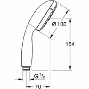 Ручной душ GROHE Tempesta 100, 2 режима, хром/серый (26161001) Ручной душ GROHE Tempesta 100, 2 режима, хром/серый (26161001)
