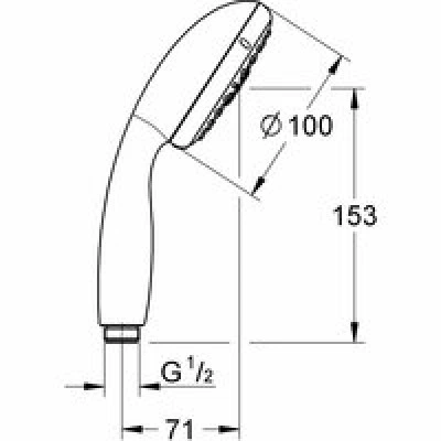 Ручной душ GROHE Tempesta 100, 4 режима, хром/белый (28421002) Ручной душ GROHE Tempesta 100, 4 режима, хром/белый (28421002)
