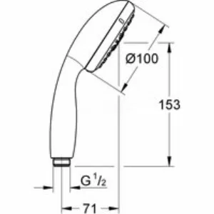 Ручной душ GROHE Tempesta 100, 4 режима, хром/серый (28578002) Ручной душ GROHE Tempesta 100, 4 режима, хром/серый (28578002)
