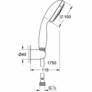 Душевой набор GROHE Tempesta 110, 3 режима, 1750 мм, 9,5 л/мин, хром (27849001) Душевой набор GROHE Tempesta 110, 3 режима, 1750 мм, 9,5 л/мин, хром (27849001)