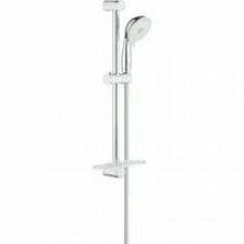 Душевой гарнитур GROHE Tempesta Rustic 100 с мыльницей, 4 режима струи, душевая штанга 600 мм, 9,5 л/мин, хром (27609001)