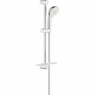Душевой гарнитур GROHE Tempesta Rustic 100 с мыльницей, 4 режима струи, душевая штанга 600 мм, 9,5 л/мин, хром (26086001)