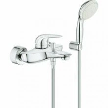 Смеситель для ванны GROHE Eurostyle Solid с душевым гарнитуром, хром (2372930A)