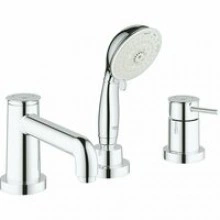 Смеситель для ванны GROHE BauClassic на 3 отверстия, на край ванны, хром (2511800A)