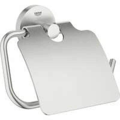 Держатель для туалетной бумаги GROHE Essentials, с крышкой, суперсталь (40367DC1)