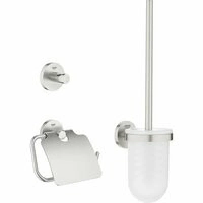 Набор аксессуаров GROHE Essentials (3 предмета), суперсталь (40407DC1) Набор аксессуаров GROHE Essentials (3 предмета), суперсталь (40407DC1)