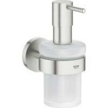 Дозатор жидкого мыла GROHE Essentials с держателем, суперсталь (40448DC1)