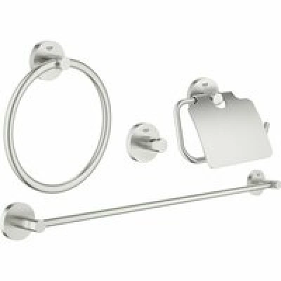 Набор аксессуаров GROHE Essentials (4 предмета), суперсталь (40776DC1) Набор аксессуаров GROHE Essentials (4 предмета), суперсталь (40776DC1)