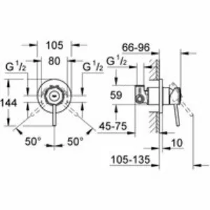 Смеситель для душа GROHE BauClassic в комплекте с монтажной частью, хром (29048000) Смеситель для душа GROHE BauClassic в комплекте с монтажной частью, хром (29048000)