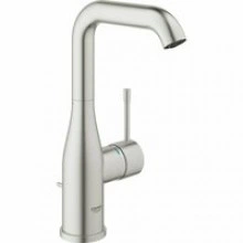Смеситель для раковины GROHE Essence с донным клапаном, L-Size, суперсталь (32628DC1)
