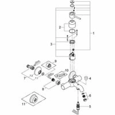 Смеситель для ванны GROHE BauClassic, хром (32865000) Смеситель для ванны GROHE BauClassic, хром (32865000)