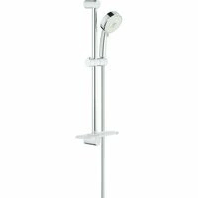 Душевой гарнитур GROHE Tempesta Cosmopolitan 100 с мыльницей, 4 режима струи, душевая штанга 600 мм, 9,5 л/мин, хром (27577002)