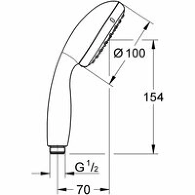 Ручной душ GROHE Tempesta 100, 2 режима, хром/белый (2759710E) Ручной душ GROHE Tempesta 100, 2 режима, хром/белый (2759710E)