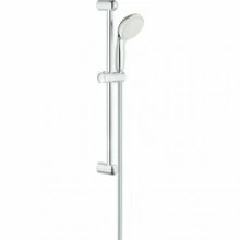 Душевой гарнитур GROHE Tempesta 100, 2 режима струи, душевая штанга 600 мм, 5,7 л/мин, хром/серый (27598001)