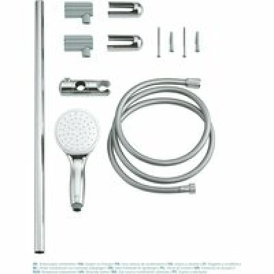 Душевой гарнитур GROHE Tempesta 100, 2 режима струи, душевая штанга 600 мм, 5,7 л/мин, хром/белый (2759810E) Душевой гарнитур GROHE Tempesta 100, 2 режима струи, душевая штанга 600 мм, 5,7 л/мин, хром/белый (2759810E)