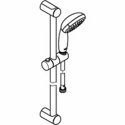 Душевой гарнитур GROHE Tempesta 100, 3 режима струи, душевая штанга 600 мм, 9,5 л/мин, хром (27644001) Душевой гарнитур GROHE Tempesta 100, 3 режима струи, душевая штанга 600 мм, 9,5 л/мин, хром (27644001)