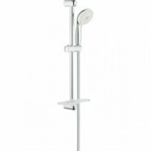 Душевой гарнитур GROHE Tempesta 100 с мыльницей, 3 режима струи, душевая штанга 600 мм, 9,5 л/мин, хром (27927001)