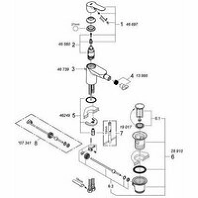 Смеситель для биде GROHE BauEdge с донным клапаном и ограничением расхода воды, хром (23331000) Смеситель для биде GROHE BauEdge с донным клапаном и ограничением расхода воды, хром (23331000)